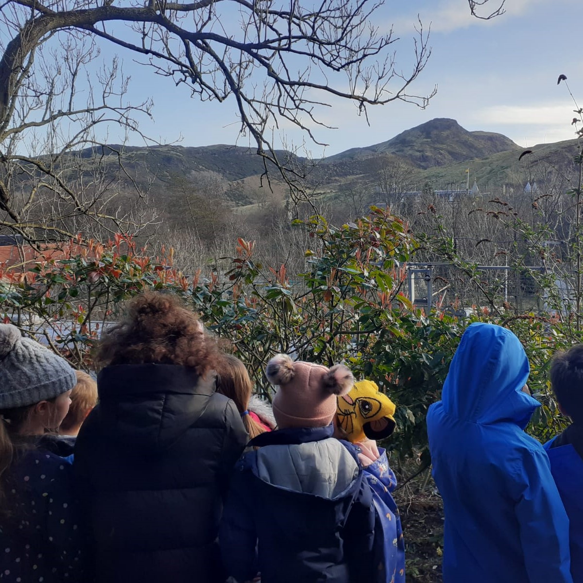 playing at beautiful Arthur's Seat.